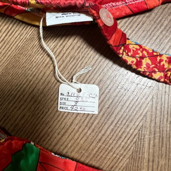 VINTAGE NWT 1960’s Swimsuit Paradise Hawaii Bikini Red Tropical Print - Picture 9 of 13